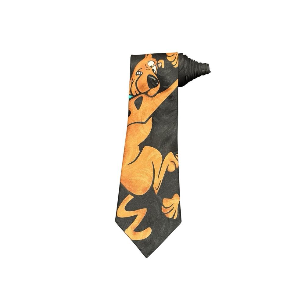 Cartoon Network Hanna Barbera Scooby Doo Scared 1997 Vintage Necktie Polyester